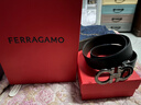 菲拉格慕（Ferragamo）腰帶男士商務(wù)雙面板扣皮帶牛皮 3.5CM寬 七夕節(jié)禮物 送男友禮盒裝 黑棕荔枝紋/槍色扣679710-689134 曬單實(shí)拍圖