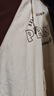 森馬（Semir）衛(wèi)衣女中長款撞色插肩袖連帽秋oversize刺繡字母上衣美式復(fù)古 白咖色調(diào)00315 M 曬單實(shí)拍圖
