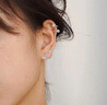 DAISY DREAM爆閃S形999足銀圓頭耳釘女獨特睡覺免摘耳環(huán)養(yǎng)耳洞螺絲擰扣耳飾品 【999銀】4mm雙圓頭鋯石耳釘 曬單實拍圖