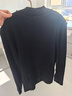 無(wú)印良品（MUJI）女式 起毛羅紋編織半高領(lǐng)長(cháng)袖T恤 上衣打底衫女款內搭春秋女裝 黑色 4A XL （165/92A） 曬單實(shí)拍圖