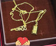周六福黃金項鏈男女小金磚足金吊墜生日禮物計價(jià)A0612643約4.6g40+5cm 曬單實(shí)拍圖