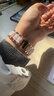 炫戴《冰脂》適用蘋(píng)果手表s10表帶金屬樹(shù)脂apple watch s9腕帶iwatch s11女款s8智能運動(dòng)s7/6/5/se配件 輕奢冰脂-玫金間粉花 38/40/41/42表盤(pán)4~11代/se 曬單實(shí)拍圖