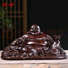 黑檀木雕彌勒佛像擺件實(shí)木制坐式大肚笑佛紅木質(zhì)車(chē)載彌勒工藝禮品 彌勒佛長(cháng)16寬9高8cm 曬單實(shí)拍圖