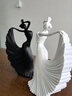 藝心藝意現代藝術(shù)舞女人物擺件輕奢高檔客廳電視柜高級感軟裝飾品喬遷禮物 孔雀舞女-黑白套裝 曬單實(shí)拍圖