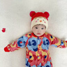 BIBK日本寶寶帽子秋冬季可愛(ài)毛球套頭帽嬰幼兒針織毛線(xiàn)加厚護耳男女 藍色 適合6-12個(gè)月 曬單實(shí)拍圖