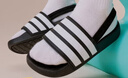 adidas男女小童ADILETTE ESTRAP涼鞋兒童夏季新款阿迪達斯輕運動(dòng)   黑色/白色   34 曬單實(shí)拍圖