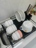 施錦德國品質(zhì)臺上碗架廚房碗碟瀝水架臺面多功能放碗筷餐具置物籃水槽 【可伸縮】單層主架+筷勺簍 曬單實(shí)拍圖