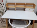 俚庫書(shū)桌書(shū)架一體桌子學(xué)生寫(xiě)字桌實(shí)木腿成人臺式電腦辦公桌臥室學(xué)習桌 薦【實(shí)木方腿】暖白色120*60CM 自行安裝 曬單實(shí)拍圖