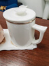 元兮羊脂玉白瓷大號茶壺大容量家用陶瓷高顏值辦公泡茶器茶水分離高檔 羊脂玉和沐茶壺帶內膽-全瓷柄 曬單實(shí)拍圖