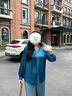 MsShe【輕職場垂感緞面】大碼女裝2025秋裝胖mm壓褶雪紡長袖襯衫 孔雀藍(lán)色現(xiàn)貨, 2XL 曬單實拍圖