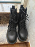 達芙妮黑色馬丁靴女2025秋冬厚款戶(hù)外旅游經(jīng)典穿搭配裙子厚底英倫風(fēng)短靴 黑色-經(jīng)典熱銷(xiāo)8孔【筒高14CM】 36 曬單實(shí)拍圖