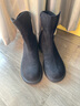 他她（TATA）氣質(zhì)粗跟短靴女靴子休閑通勤時(shí)裝靴冬季新款鞋子W5K04DD4 黑色 36 曬單實(shí)拍圖