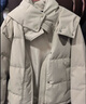雪中飛羽絨服女短款連帽新款秋冬流行色高密防風(fēng)時(shí)尚百搭加厚保暖外 米白 M 曬單實(shí)拍圖