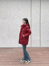 波司登（BOSIDENG）25新款羽絨服女短款連帽加厚90絨商場(chǎng)同款休閑百搭外套B250245122 醇酒紅|1856-趨勢(shì)推薦 S 160/88A 體重約110-130斤 曬單實(shí)拍圖