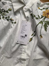 初語(yǔ)襯衫女2025秋季新款植物系繡花寬松中長(cháng)款肌理感襯衣上衣 白色 M 曬單實(shí)拍圖