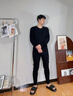 班仕利品牌高端保暖內衣套裝男士德絨發(fā)熱桑蠶絲加絨加厚冬保暖衣 麻黑【厚暖/山羊絨桑蠶絲/抗菌】 XL 【適合體重126-150斤】 曬單實(shí)拍圖
