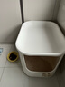 MUJI聚丙烯 附蓋貓砂盆 寵物用品 貓廁所 陽(yáng)臺 半封閉 白色 曬單實(shí)拍圖