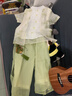 蘇漢唐兒童漢服表演服男童唐裝女童幼兒園演出服 上衣+褲子+掛包 110 曬單實拍圖