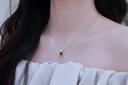 MITHAOL【劉亦菲同款】方形虎眼石吊墜項鏈女浪漫禮物送女生鎖骨鏈 虎眼石項鏈【順豐空運代寫(xiě)賀卡】 情人節紀念日生日禮物送女友 曬單實(shí)拍圖