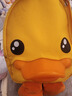 B.Duck小黃鴨兒童背包可愛(ài)雙肩包黑色立體鴨嘴3-6歲幼兒園小書(shū)包 3D兒童包飄帶腳款【黃】 曬單實(shí)拍圖
