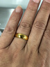 卡地金黃金戒指 光面戒指天元光面戒指男女款 實(shí)心款 7.78克 寬約5.2毫米 曬單實(shí)拍圖