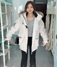 駱駝（CAMEL）【王俊凱同款】戶(hù)外羽絨服冬季新款連帽羽絨衣中長(cháng)款保暖防風(fēng)外套 A33CAPN145A，流光白，男女同款 XL 曬單實(shí)拍圖