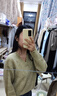 森馬（Semir）毛衣女冬季短款含羊毛破洞V領(lǐng)毛衫辣妹個(gè)性ins小個(gè)子101724107032 曬單實(shí)拍圖
