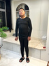 貓人（MiiOW）男士保暖內衣男25年款羽絨蠶絲雙面磨絨10A抑菌秋衣秋褲修身套裝 【25年新升級羽絨蠶絲】暗夜黑-男 2XL （推薦140-170斤） 曬單實(shí)拍圖