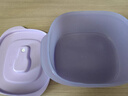 特百惠（Tupperware）微波飯盒800ml 層疊小方盒可冷藏塑料便當盒保鮮盒專(zhuān)柜 800ml微波層疊小方盒-兩件套-紫 曬單實(shí)拍圖