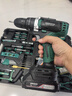 綠林34件21V沖擊鋰電鉆套裝多功能家用工具箱五金電工專(zhuān)用維修套裝 曬單實(shí)拍圖
