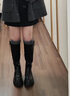 水中花美拉德襪子長(cháng)靴子過(guò)膝襪女秋冬長(cháng)筒黑色長(cháng)腿jk壓力瘦腿堆堆大腿襪 【1雙裝/防滑不掉筒】深灰 均碼 【微壓顯瘦/吸汗透氣】 曬單實(shí)拍圖