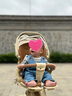 嬰兒套裝背帶款哈衣萌娃寶寶外穿爬服新生幼兒衣服春秋裝外出兩件 寶藍色 單斗牛仔套裝 90 （22-28斤) 曬單實(shí)拍圖