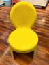 禧天龍 家用塑料福娃椅  亮麗黃 耐磨穩固兒童凳椅子  安全加厚靠背凳 曬單實(shí)拍圖