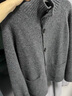 優(yōu)衣庫男女裝souffle?yarn舒芙蕾針織開(kāi)衫/毛衣毛衫25新款480023 08 深灰色 L 曬單實(shí)拍圖