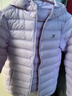 特步（XTEP）兒童童裝冬季中性高蓬鎖絨零壓力輕暖羽絨服 羅蘭紫 150cm 曬單實(shí)拍圖