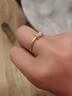 芯奢雙蓮戒指女士素圈鍍金活口女生指環(huán)小蠻腰紀念紀念日送女朋友禮物 曬單實(shí)拍圖