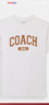 蔻馳（COACH）奧萊男士男裝varsity 休閑百搭短袖T恤 象牙白色 L 曬單實(shí)拍圖