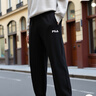 FILA 斐樂情侶款男女長褲25秋冬季新款休閑寬松收口運動褲子加絨保暖 正黑色-BK 2XL 185/92A/XXL 曬單實拍圖