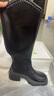 天美意吳宣儀同款高直筒顯瘦加絨女靴百搭女騎士靴2025新款 黑色 37 曬單實(shí)拍圖