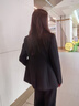 韓曼柯（HANMANKE）輕奢西裝外套女商務(wù)面試職業(yè)正裝西服黑色休閑通勤免燙小西裝外套 曬單實(shí)拍圖
