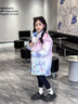 G.DUCKKIDS兒童羽絨服女童中長(zhǎng)款2024新款洋氣免洗小童加厚白鴨絨女寶寶外套 愛莎漸變粉 免洗 130 cm 尺碼偏大，輕勿貪大 曬單實(shí)拍圖