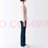無(wú)印良品（MUJI）女式 彈力 牛仔 喇叭褲 (股下77cm) 女款褲子春季 藍色 25inch 165/62A 曬單實(shí)拍圖