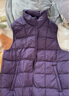 優(yōu)衣庫莫雷加德同款男女裝PUFFTECH空氣棉服背心便攜式馬甲483632 77 灰紫色 L /175/100A 曬單實(shí)拍圖