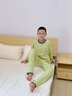 貓人兒童睡衣男童純棉青少年秋季新款家居服套裝60支精梳棉  芽綠 160 曬單實(shí)拍圖