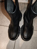 他她TATA喵爪靴2025秋冬百搭時(shí)裝靴女短靴新款彈力靴 黑色 38 曬單實(shí)拍圖