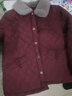 啄木鳥(niǎo)本命年過(guò)年衣服翻領(lǐng)小棉衣加絨加厚短款羽絨棉服中老年女款冬季 酒紅色 3XL (參考120-135斤) 曬單實(shí)拍圖