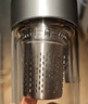 米家玻璃杯 雙層帶茶隔水杯 耐高溫泡茶杯  加厚透明杯子400mL 金屬灰 曬單實(shí)拍圖