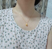 老鳳祥黃金項(xiàng)鏈女款足金許愿星純金吊墜套鏈七夕情人節(jié)生日禮物送女友 【今/次日達(dá)】金重約0.7g*禮盒*賀卡 曬單實(shí)拍圖