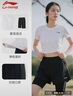 李寧運動(dòng)套裝女士夏季短袖短褲跑步速干衣冰絲t恤健身訓練瑜伽服薄款 曬單實(shí)拍圖
