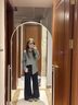 燦圖美式潮流闊腿牛仔褲女春秋季新款小個(gè)子寬松大碼遮肉顯瘦休閑長(cháng)褲 深藍色 L 曬單實(shí)拍圖